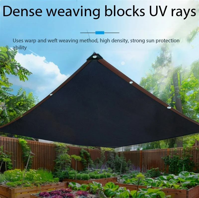 Sun Protection Custom Size Shade Net Thick Encrypted Mesh Hemmed Edges Pre-drilled Holes Heat Insulation For Outdoor Roof Patio