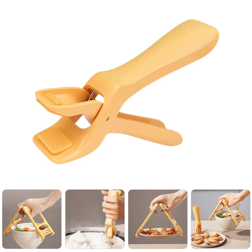 

2Pcs Kitchen Anti Scald Clip Set for Bowl Plate Pan Handling Heat Resistant Non-Slip Gripper Lightweight Portable Design