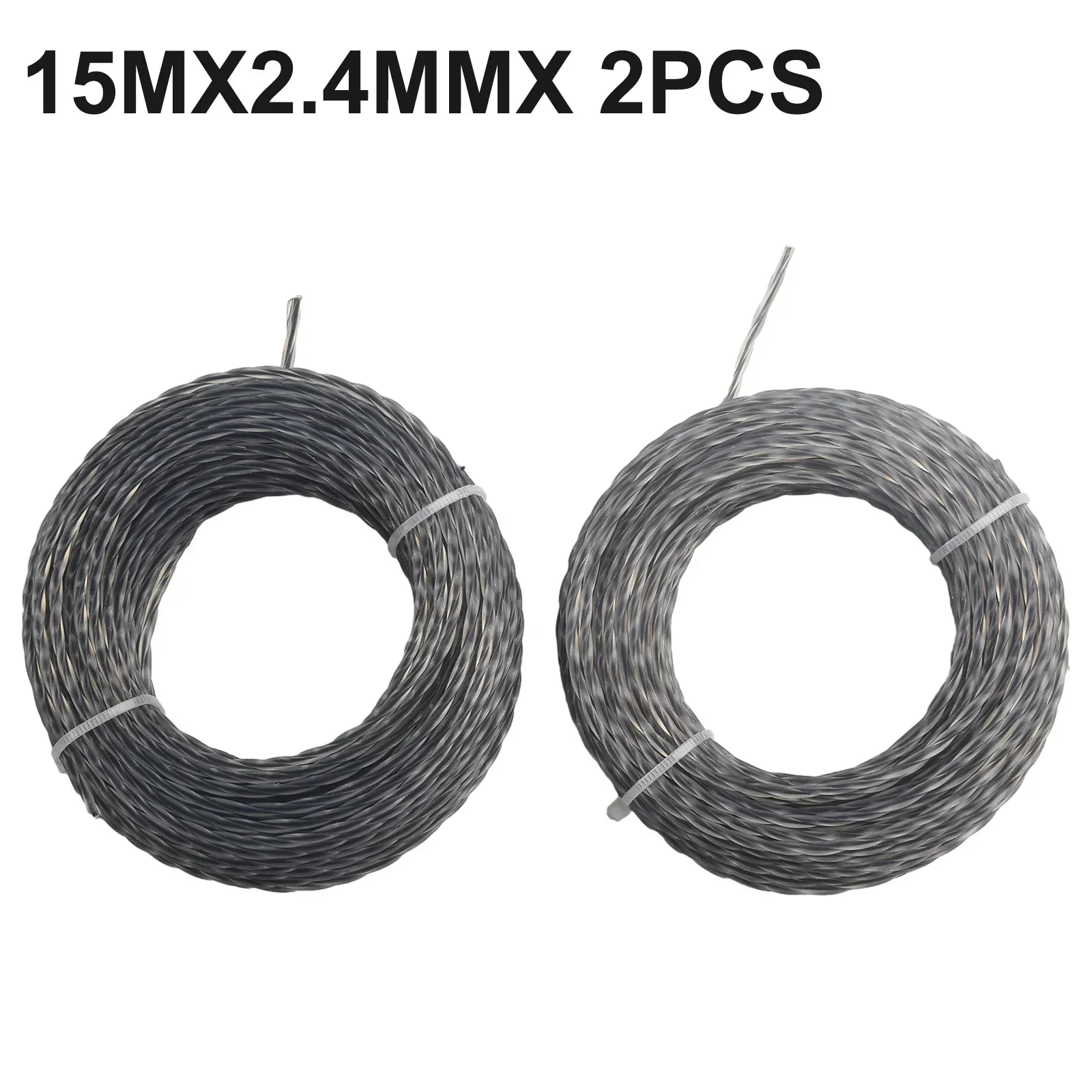 2 Sets Core-reinforced Grass Trimmer Line 2.0-3.0 MmX15m 30m Line Spool Lawn Trimmer Mower Cord Replacement 4 Size Garden Tool