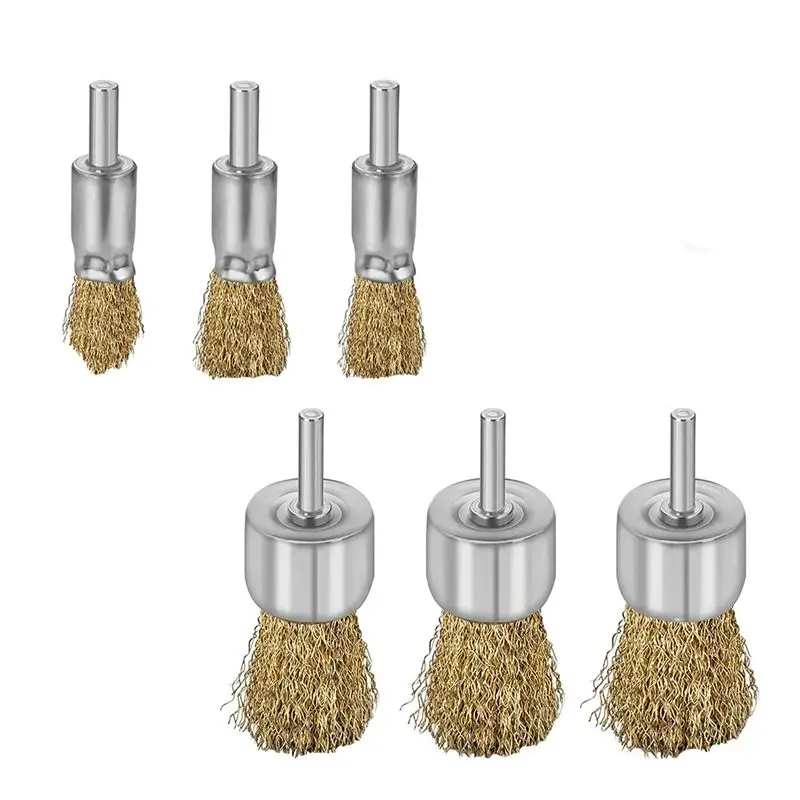 howhow Wire Brush Wheel Cup Brush, 12 Piece Wire Brush Set, Wire Brush for Drill 1/4 Inch, Removal for Rust, Paint and Scale