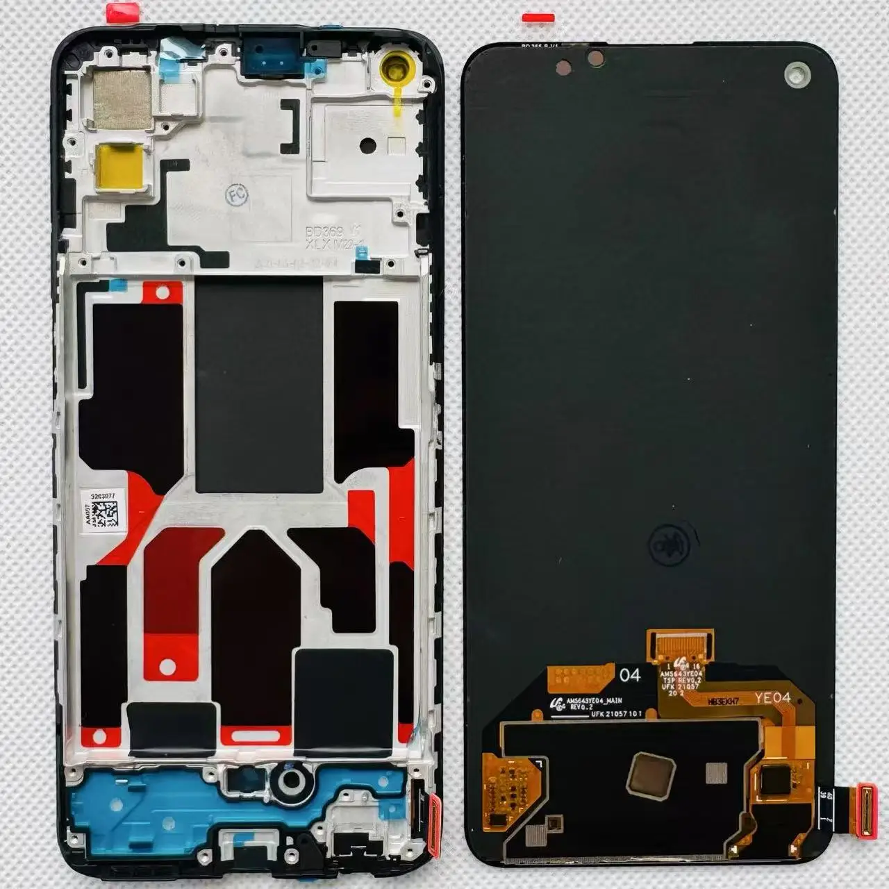 شاشة Amoled أصلية 6.43 بوصة لهاتف oppo Realme GT 5G/ Realme GT Master شاشة عرض LCD + محول رقمي للوحة اللمس لـ RealmeGT 5G مع إطار