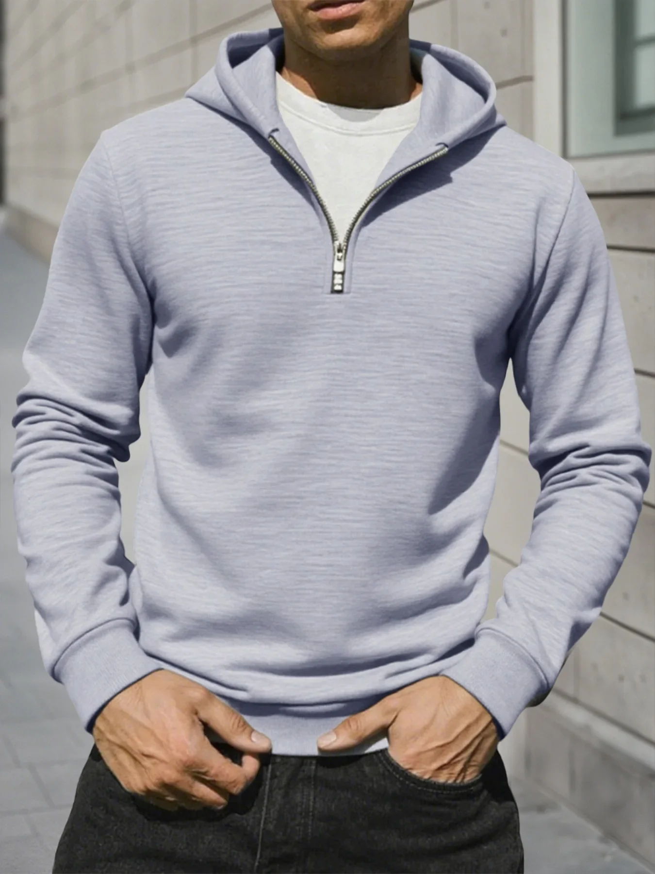 Autumn Winter Men's Hoodies Sweatshirt Cardigan Half Zipper Hooded Hoodies Jacket Sports Outdoor Daily Basic Casual Hooded