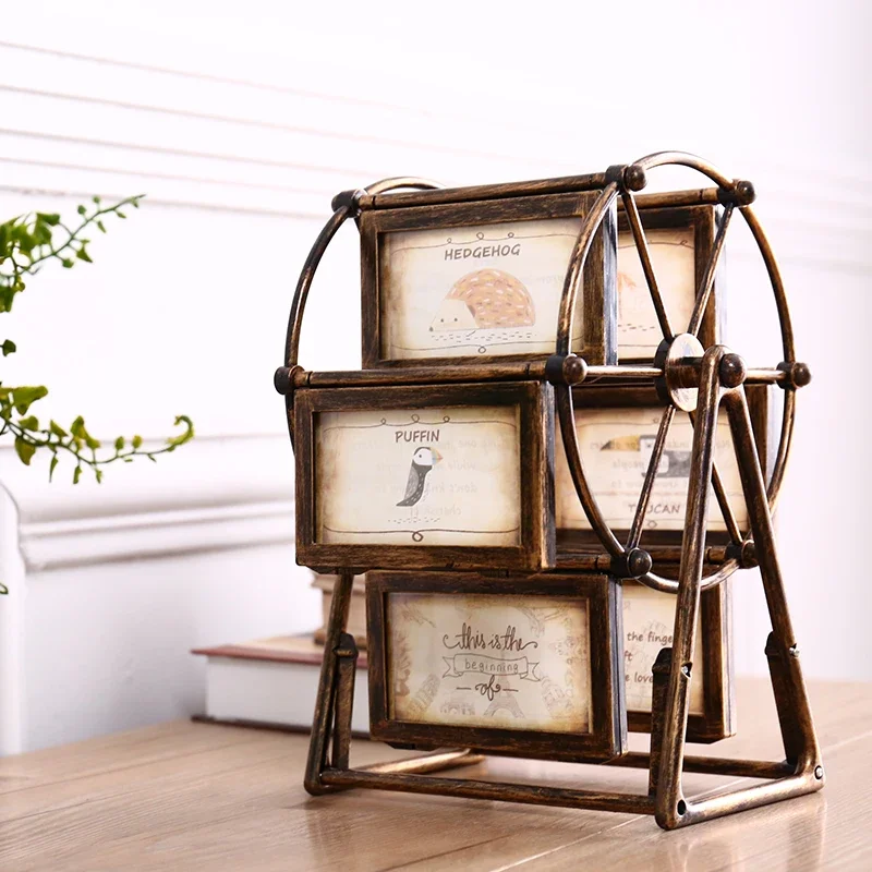 Retro American Ferris wheel Windmill album Room decoration Ornament Living room Bedroom Study Home creative decoration