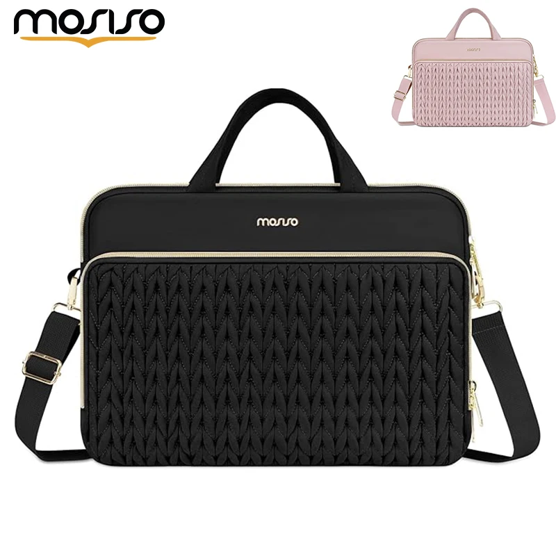 MOSISO Laptop Case 16 inch 13.3 inch Laptop Sleeve for MacBook Pro 16 14 Air 15 13 Notebook Wheat Ear Quilted Carrying Bag