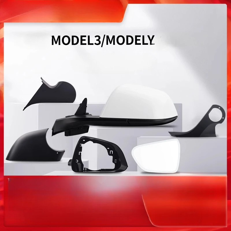 

Custom Fit For Tesla Model Y Car View Mirror Cover with Heated and Auto Dimming Glass For Tesla Model 3