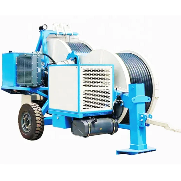 Continuous tension 2x40KN hydraulic tensioner machine for overhead line construction