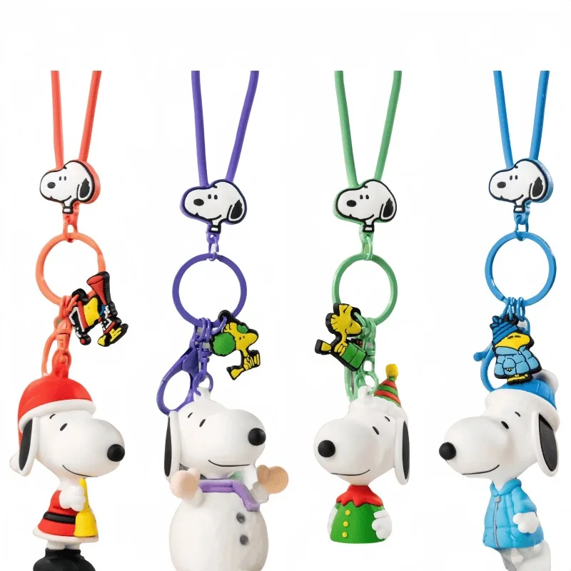 MINISO Charlie Snoopy cute couple cartoon school bag pendant gift doll key chain jewelry cartoon animation character key chain