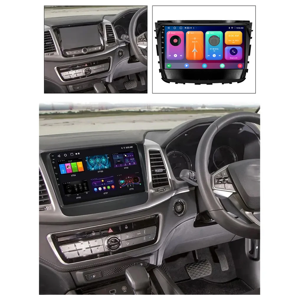 For Ssangyong Rexton Musso 2018 2019 Car Radio Head Unit Multimedia Video Player Stereo Navigation GPS Android Auto No 2din DVD