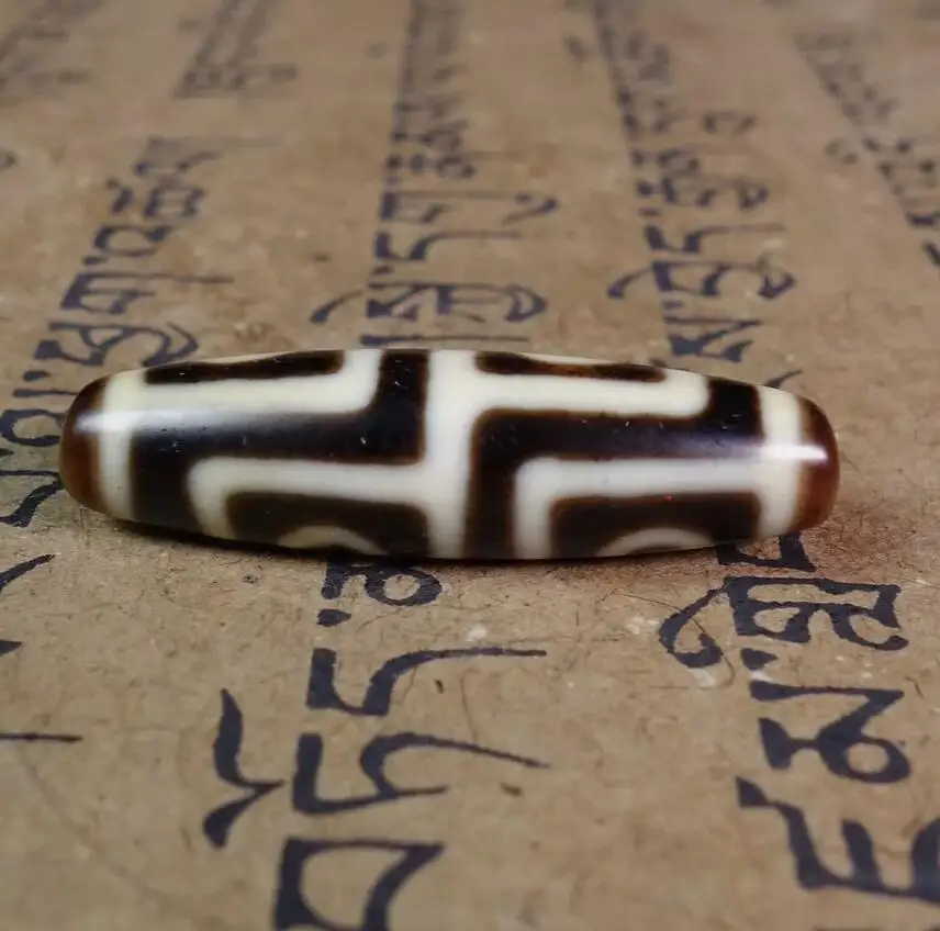 Ancient Tibetan DZI Beads Old Agate 4 Eye Totem Amulet Pendant GZI #3376