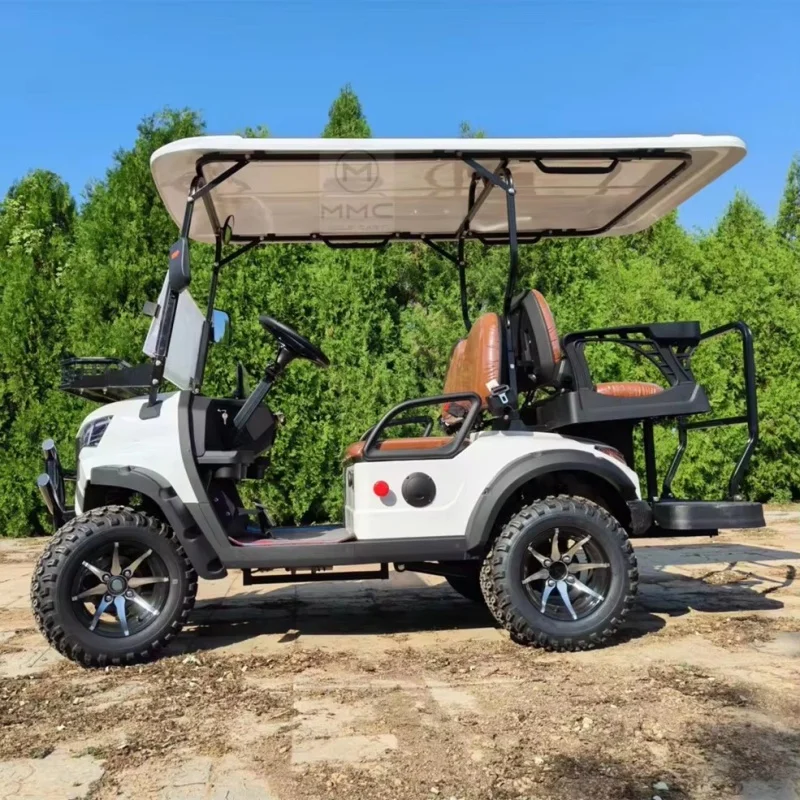 New High Energy 60V Lithium Battery 4x4 Golf Cart With High Chassis Wide Field Of View And 4 Seats Golf Cart