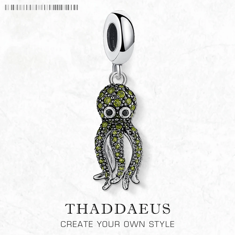 

Octopus Charm Pendants For Women Men 2022 Brand New 925 Sterling Silver Cute Jewelry