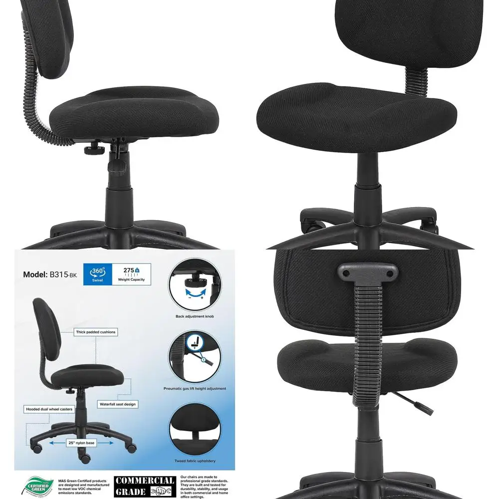 

Осанное кресло Boss Black Deluxe, номер модели: 217EBONY