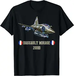 France Military Jet Fighter Dassault Mirage 2000D Men T-Shirt Short Sleeve Casual 100% Cotton TShirt