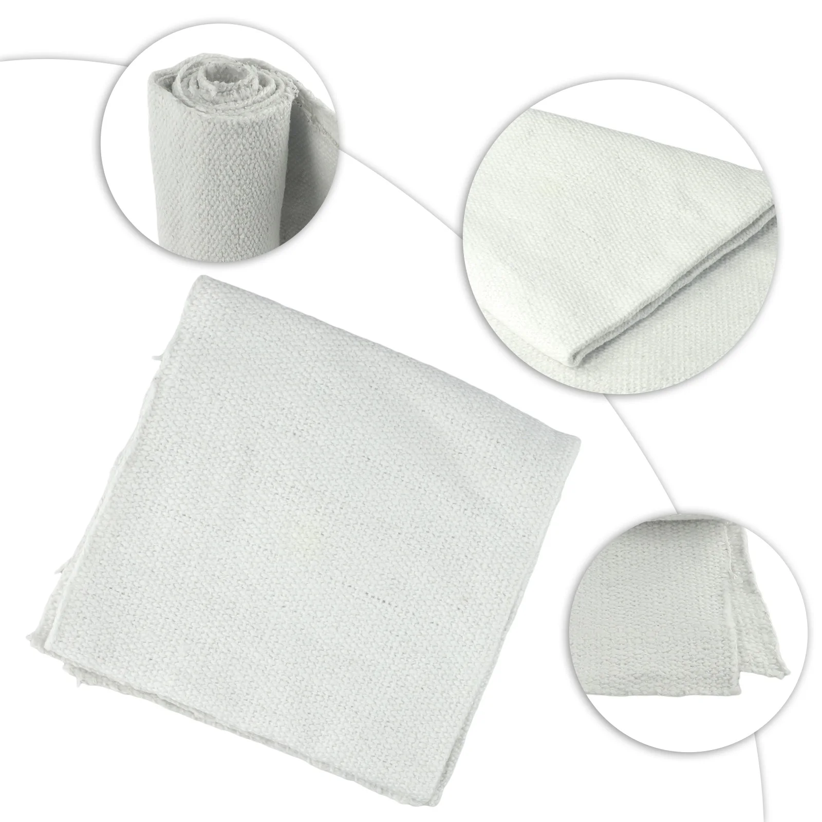 2mm Thick Fireproof Blanket 1260 ℃ High Temperature Resistant Ceramic Fiber Cloth 0.2m/0.5m/1m*1m Ceramic Fiber