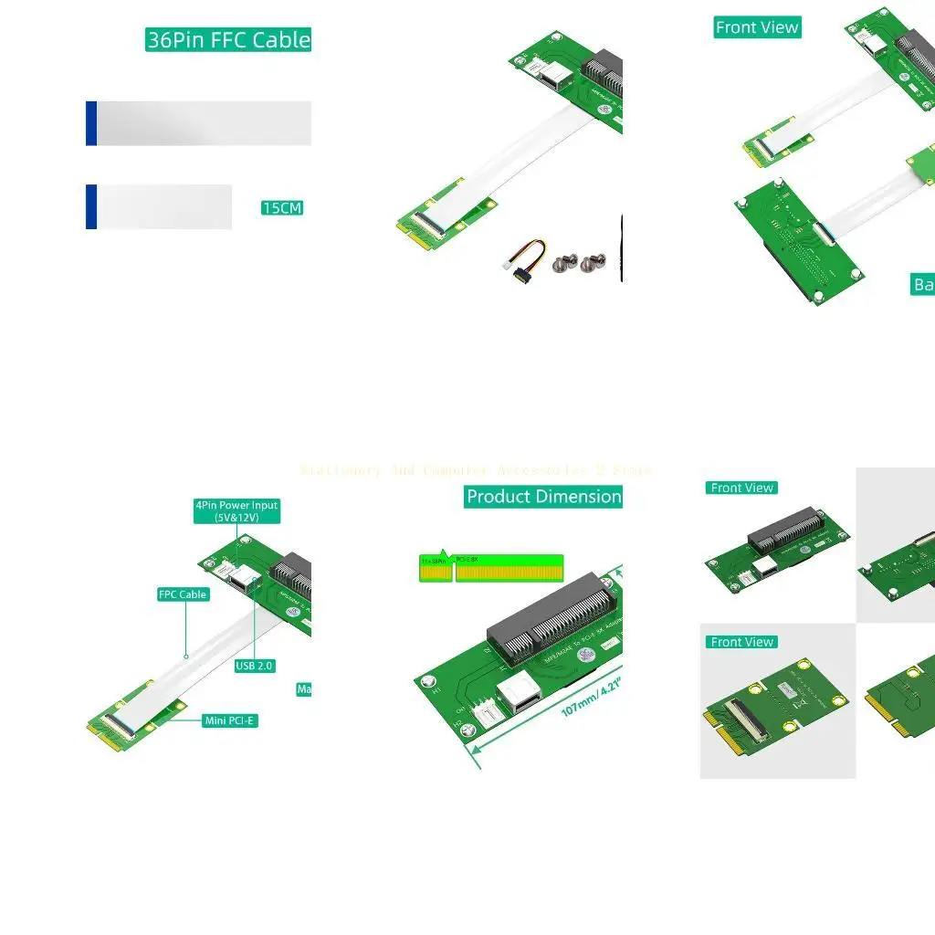 

NGFF M.2 Ключ A/E в PCIEXPRESS USB 2.0 Карта с удлинительным кабелем FPC 4PIN Power Pad Горизонтальная установка