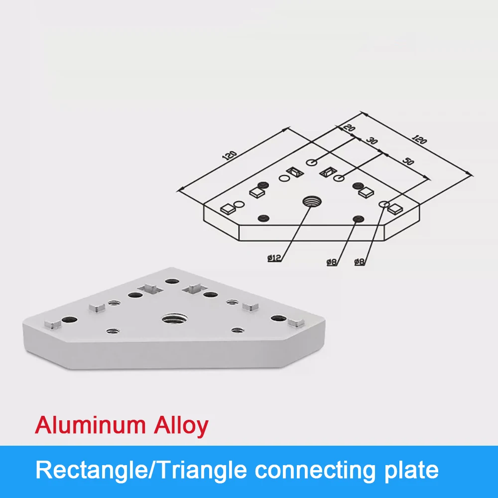 1Pcs 10 Holes Joint Board Plate 180 Degree Corner Angle Bracket Connection Joint Strip for 2020 3030 4040 Aluminum Alloy Profile