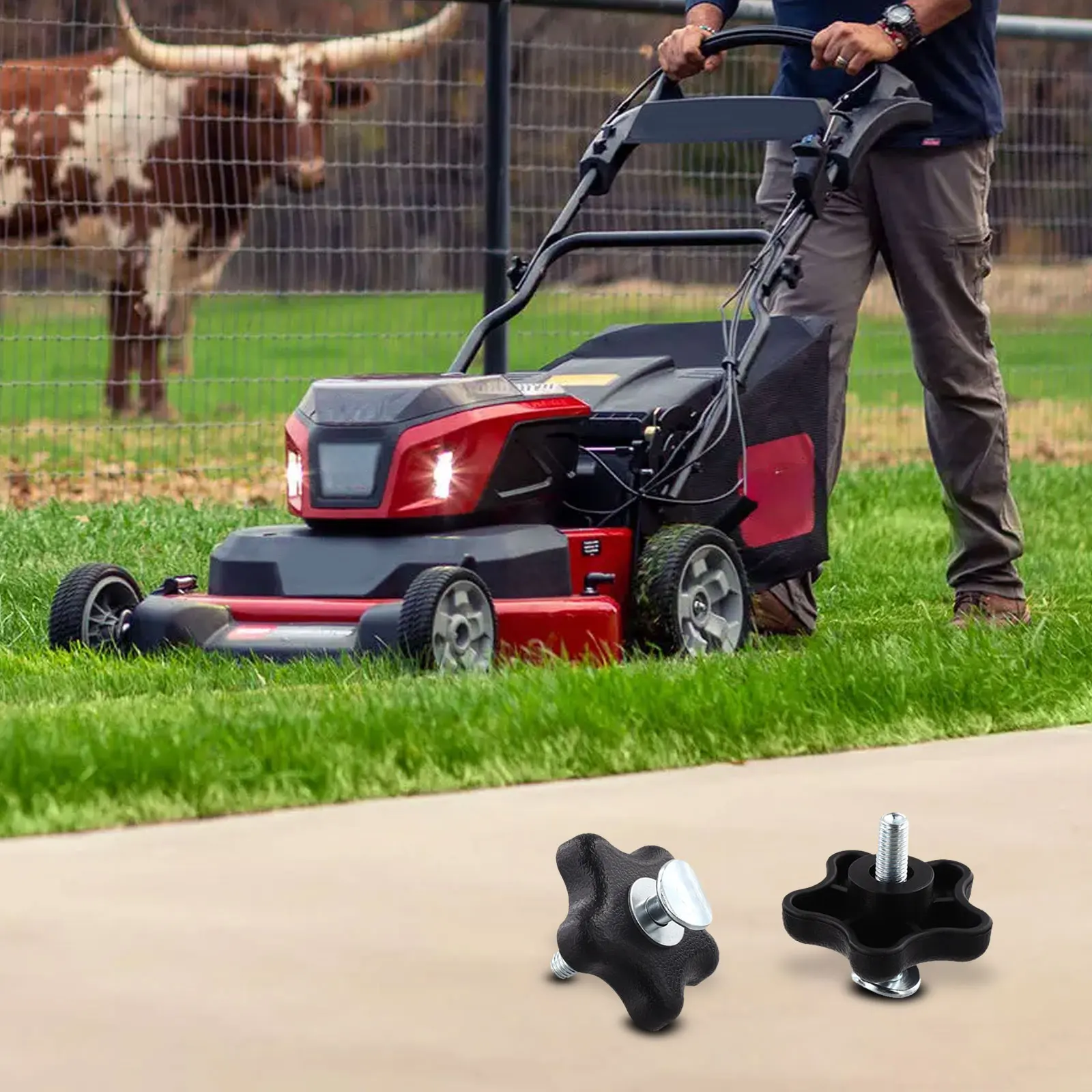 Easy Installation Replacement Kit Handle Knob Improves Maneuverability Made From Robust Materials Garden Maintenance