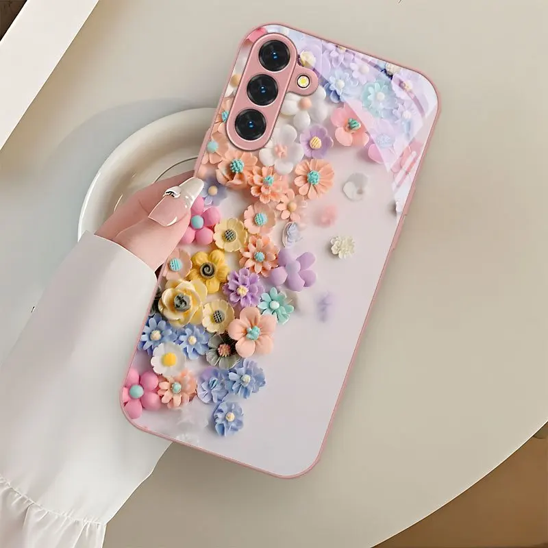 Colorful Floral Pattern Phone Case Suitable for Samsung  Galaxy S26/S25/S24/S23 Ultra /S22 Ultra/S20 Ultra/56/A72/A73 5G