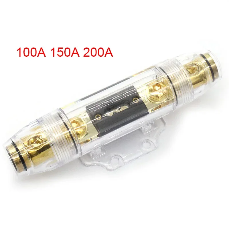 Large 1 In 1 Out ANL Fuse Block with 100A 150A 200A Car Marine Boat Audio Amplifier Breaker Host Fuse Holder 0Ga-4Ga