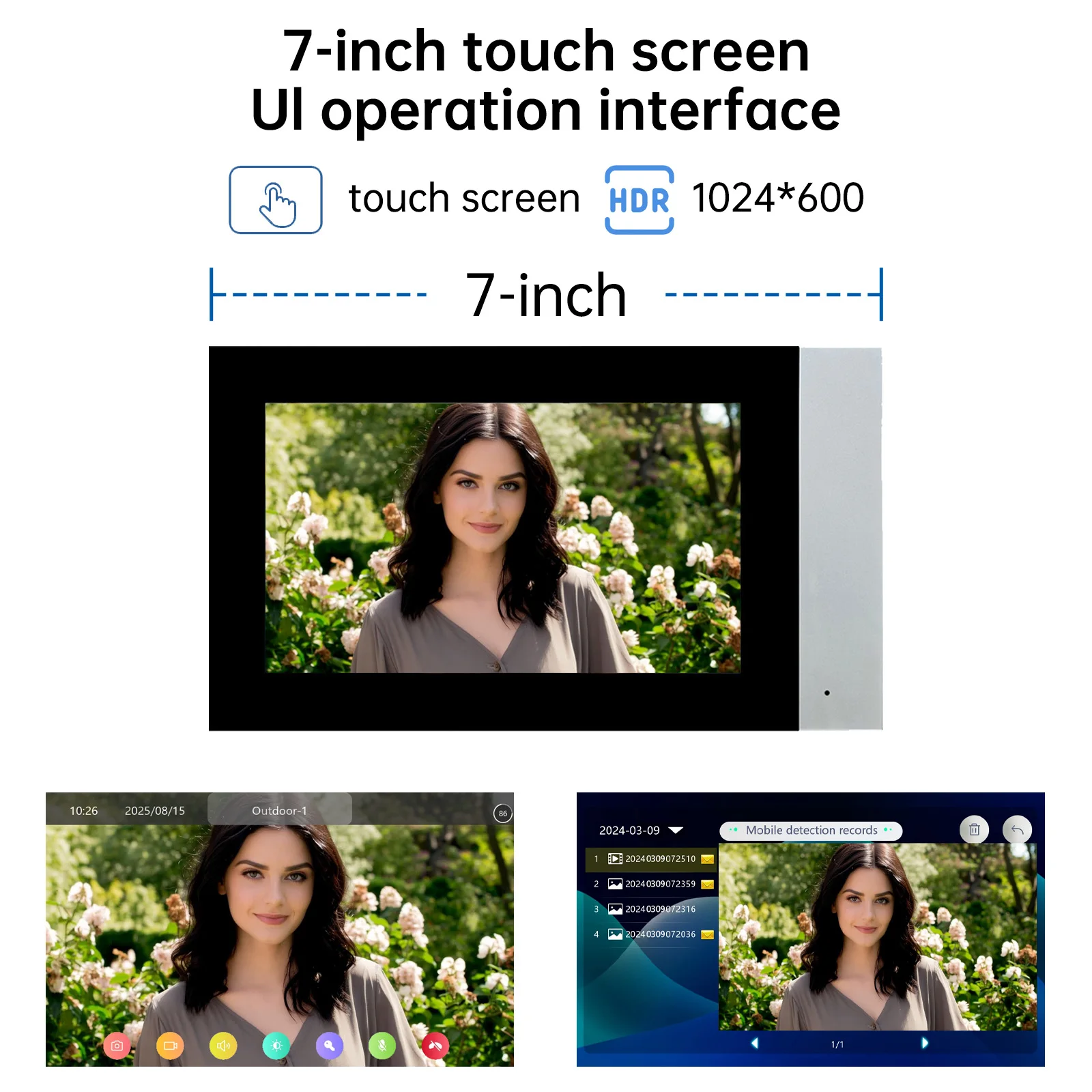 نظام اتصال داخلي عبر الفيديو 2-سلك 7 بوصة LCD 2 ميجابكسل كاميرا تسجيل الحركة RFID فتح للهواتف المنزلية الذكية Tuya #4