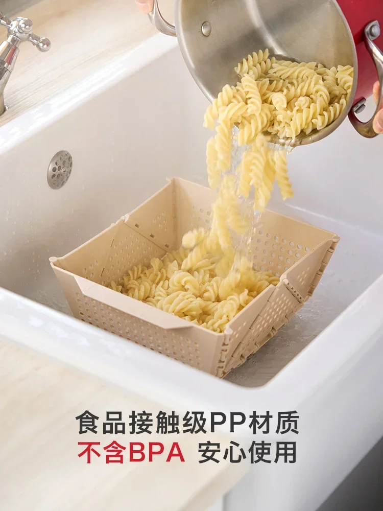 

A Foldable storage baskets, fruit drain baskets, vegetable washing , kitchen bowls