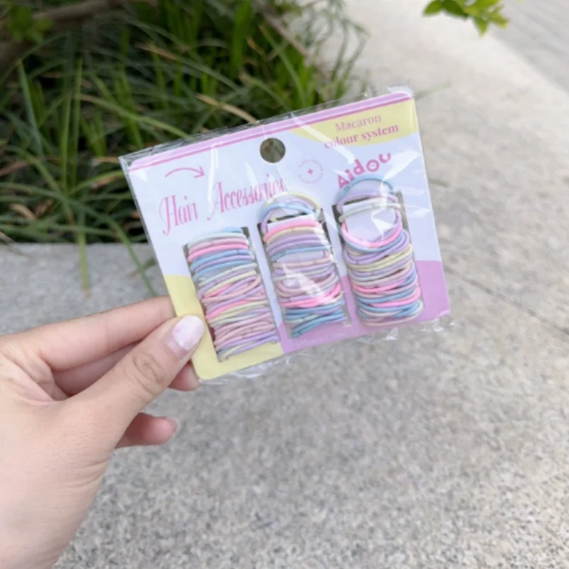 

Hair Bands Candy Color 60Pcs Elastic Rubber Band Hair Band Child Baby Headband Scrunchie Hair Tie Accessories New Cute Girl 2026