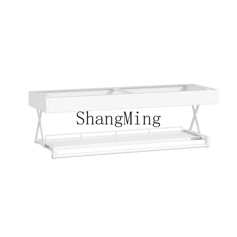 

PYH Kitchen Shelf Wall Hanging Cabinet Pull Down Extended Storage Multifunctional Shelf Drain Rack Pot Rack