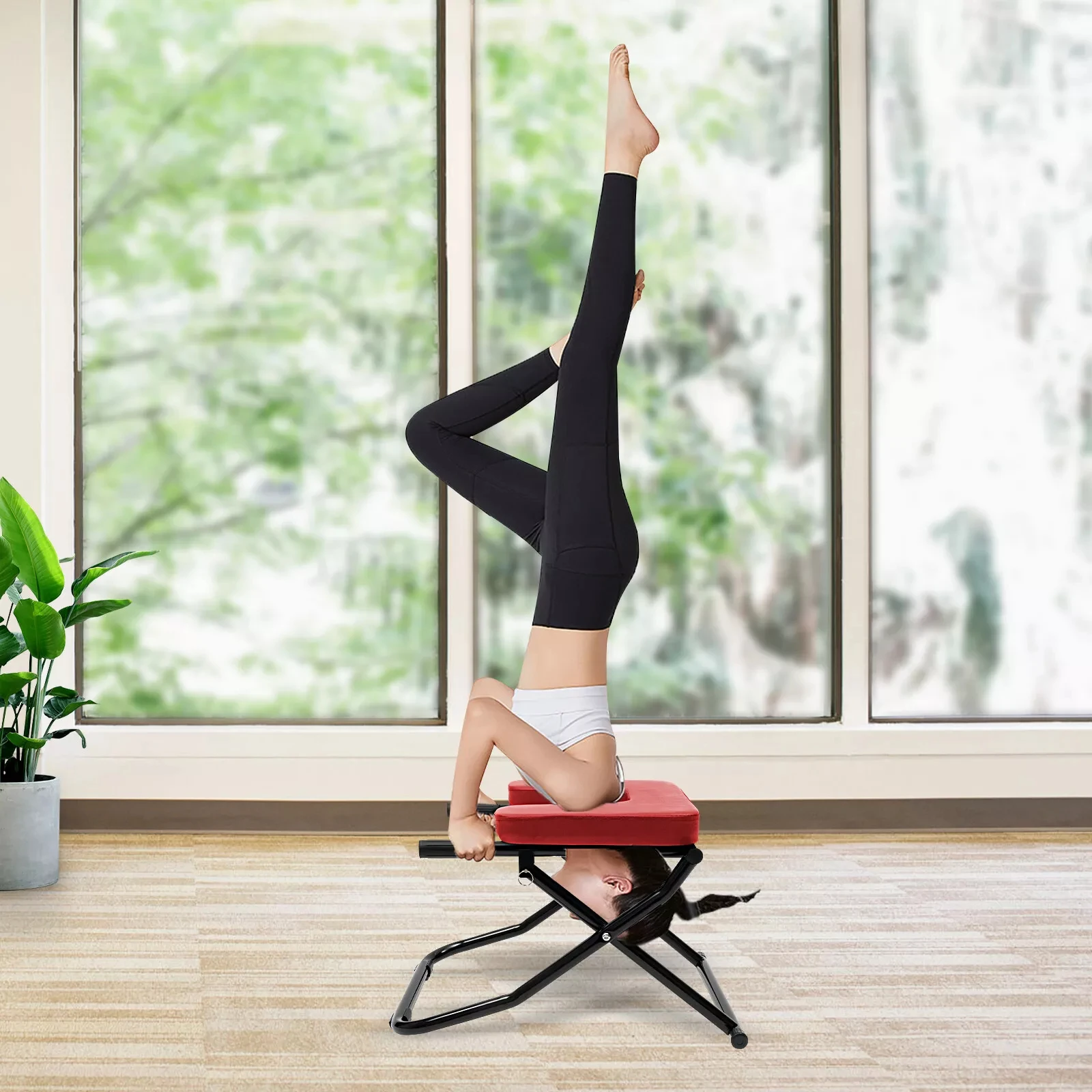 

Black Inversion Stretching Aid - Durable, Adjustable, and Perfect for Home Fitness