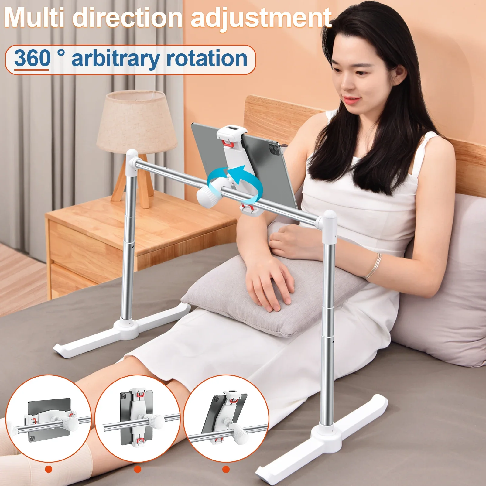 Oatsbasf Tablet Stand Phone Holder for Bed Multifunctional Rack Height Adjustable Foldable iPad Holer Stand Pad Bracket for Sofa