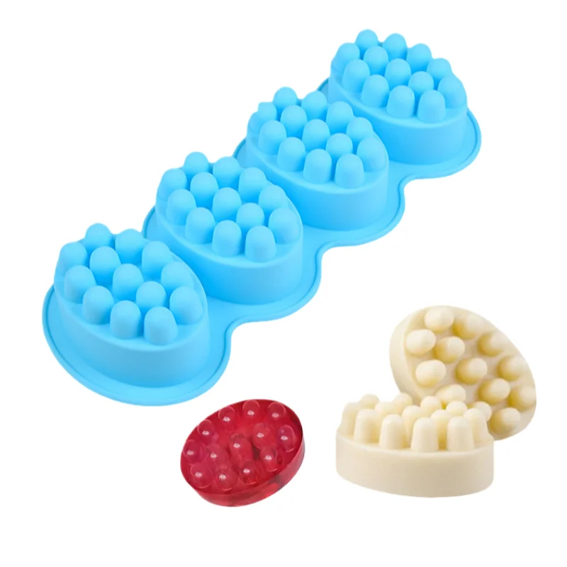 3D Silikon Seife Form Massage Form Form für Massage Therapie Seife, Der Werkzeug Oval Spa Seife Form Handwerk Zubehör