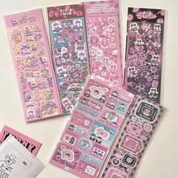 Korean ins Cute Punk Rock Bunny Stickers Hand Account Idol Card DIY Material Decorative Sticker Personalized Kawaii Stationery