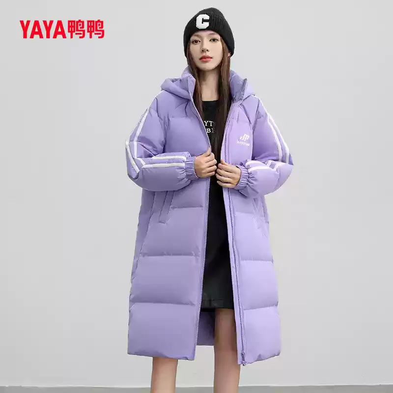 YAYA 2024 Women Down Long Jacket hooded Windbreak Waterproof  Loose Version Winter Girl\'s Long Overcoat Ladies Padded Parkas