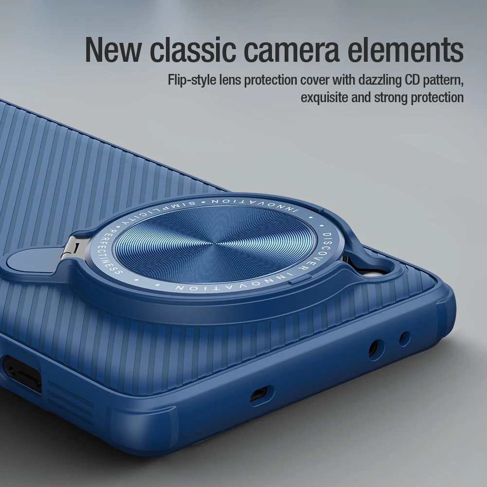 for OnePlus 12 5G Case Nillkin Camshield Prop Camera Protector with Stand Shockproof Back Cover for OnePlus 12 5G