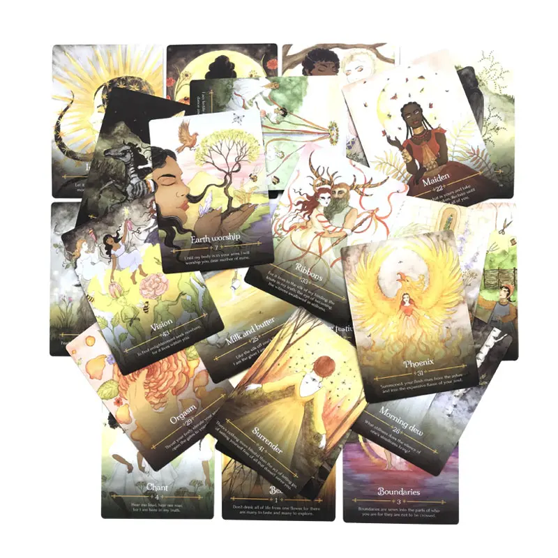 Seasons of the Witch Beltane Oracle Oracle Card Tarot Card Fate Divination Prophecy Card Family Party Game Tarot 44 Card Deck