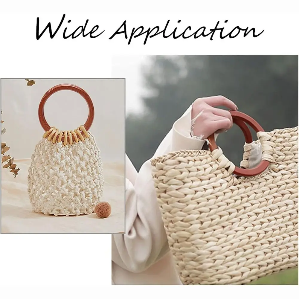 New Wooden Handbag Handles Round DIY Purse Handles Bag Handle
