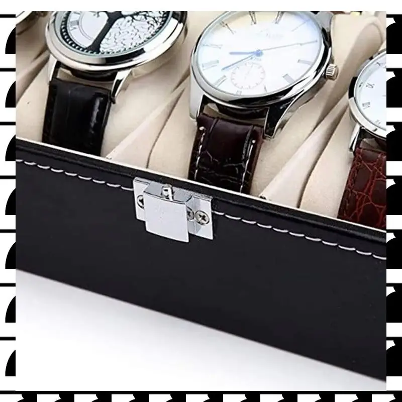 

A44U PU Leather Watch Display Box Collection Storage Rack Box Jewelry Storage Box Watch Storage