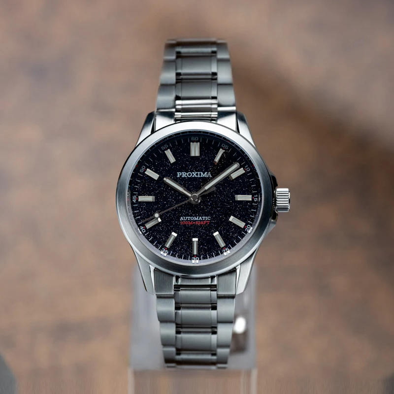 

PROXIMA мужские автоматические часы 39 мм механические наручные часы для дайвера 10ATM водонепроницаемые BGW-9 светящийся сапфировый синий песочный циферблат Miyota 9015