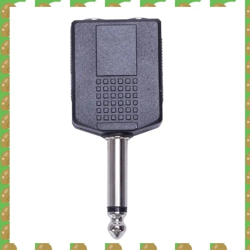 T36C 3X Black 6.35 1/4 Inch Male To Dual Female Mono Y Cord PA Audio Cable Adapter