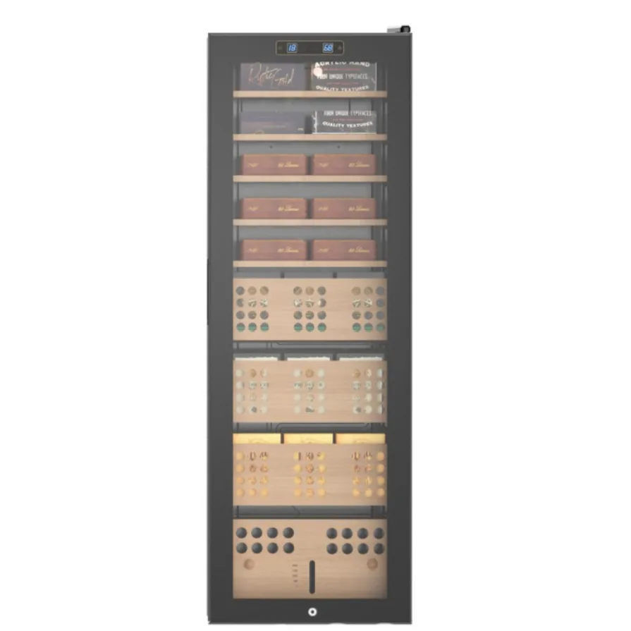 Compressor cigar cabinet constant temperature and humidity air cooling frost-free cedar wood