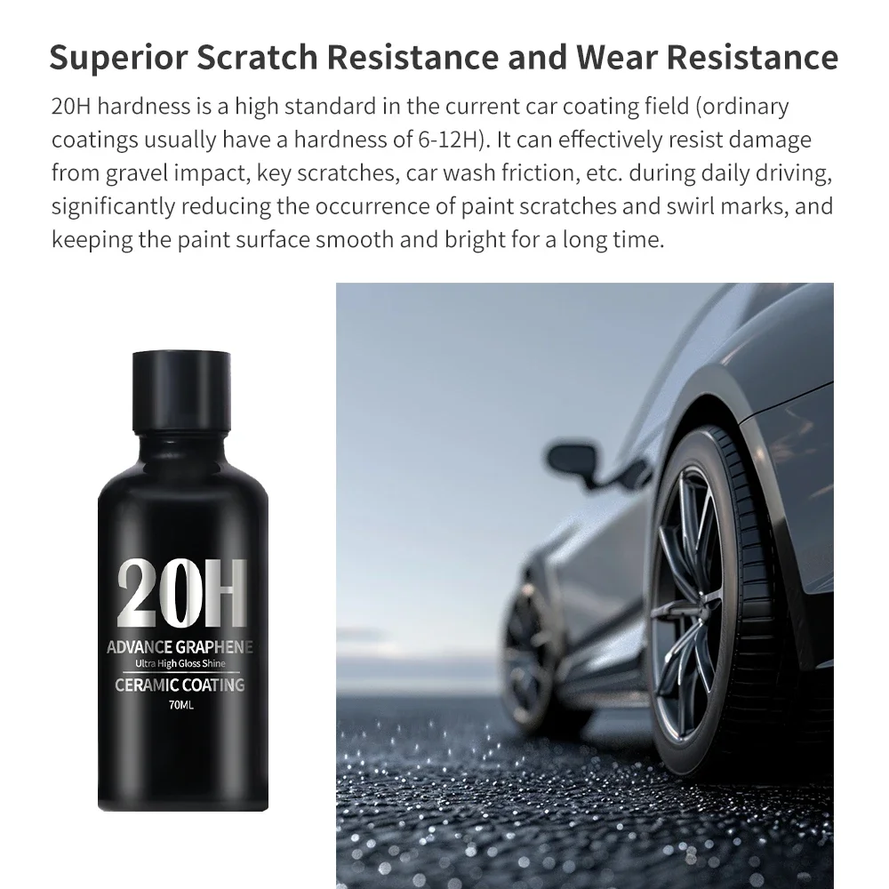 20H Graphene Ceramic Coating with Self Healing UV Track Technology Car Detailing Professionals 10+ Years of Protection