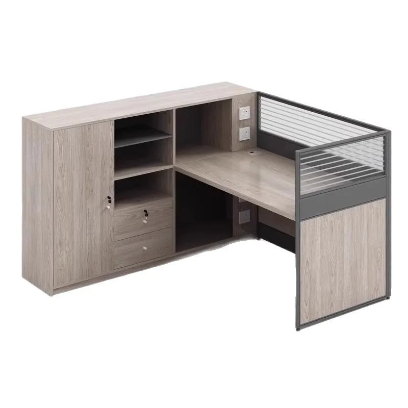 Staff screen office desk and chair combination office staff position is simple