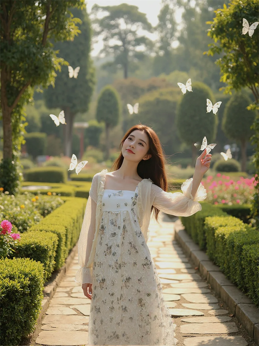 

Белые женские блузки с красивыми расклешенными рукавами, кружевные элегантные стильные длинные укороченные топы, женские корейские модные летние верхняя одежда, винтажная одежда