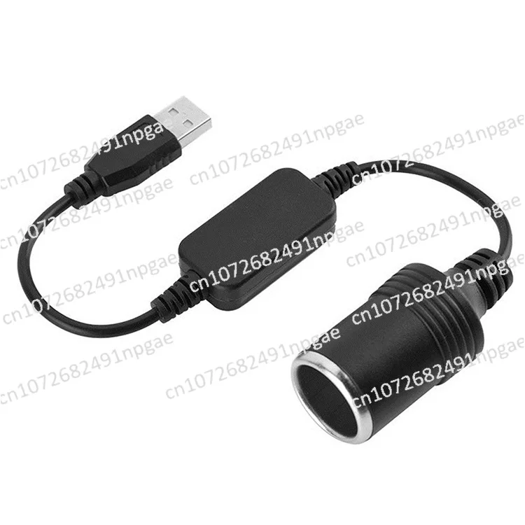 USB To Cigarette Lighter Seat Female Seat Head Driving Recorder Mobile Power Cord Parking Monitoring Plug Conversion Plug