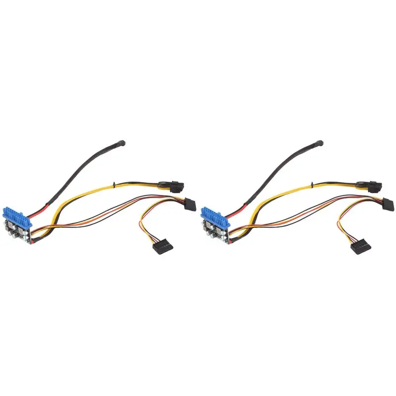 DT17 2X DC 12V 300W 24Pin ATX Motherboard Connector Mini ITX Power Supply DC to ATX for PICO PSU Module for PC Computer Gamer
