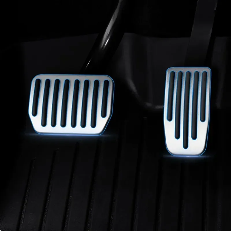 ل تسلا نموذج 3 نموذج Y 2021 ~ 2023 سيارة القدم الدواسات غطاء مسرع بدواسات الفرامل عدة عدم الانزلاق حماية حصيرة الملحقات الداخلية