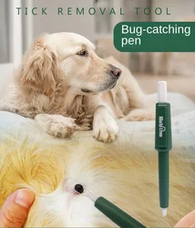 Effective Pet Bug Catcher Pen for Removing Ticks and Fleas - Ideal for Cats and Dogs Must-Have Grooming Tool for Pet Owners