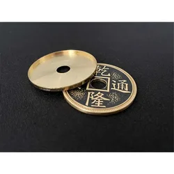 Expanded Shell Chinese Palace Coin (Morgan Size, Brass) Coin Magic Accessoires Close up Magic Illusion Magic Tricks Fun Magician