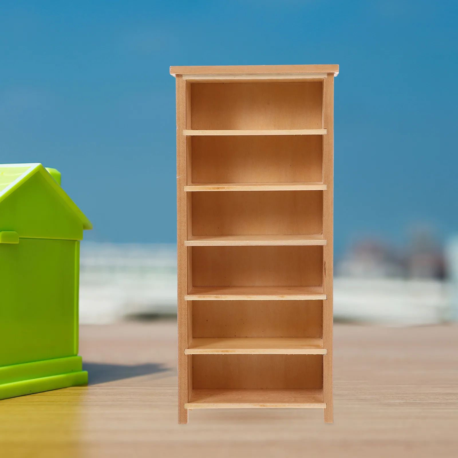 

2Pcs Mini Wood Bookshelf Simulation Shelf Lifelike Tiny Home Decor Miniature Wooden Furniture Mini Bookcase Storage Ornament