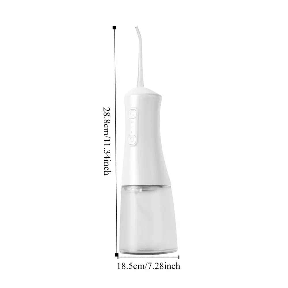 Dental Oral Irrigator Household Water Flosser Oral Cleaning Machine 4 Nozzles 3 Modes USB Rechargeable 300ml Water Tank