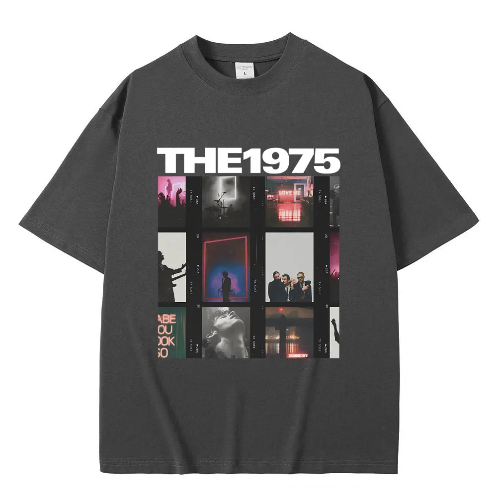 British Indie Alternative Rock Band The 1975 Graphic T-shirt Male Vintage Gothic T Shirts Men Women Casual Oversized Tshirt Tops